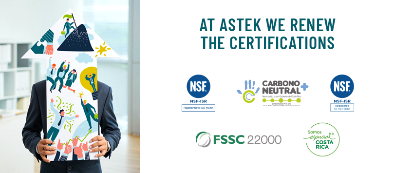 At ASTEK we renew the certifications